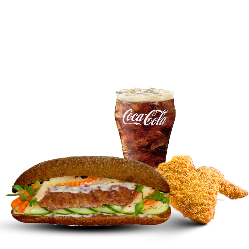 Combo bánh mì gà rán
